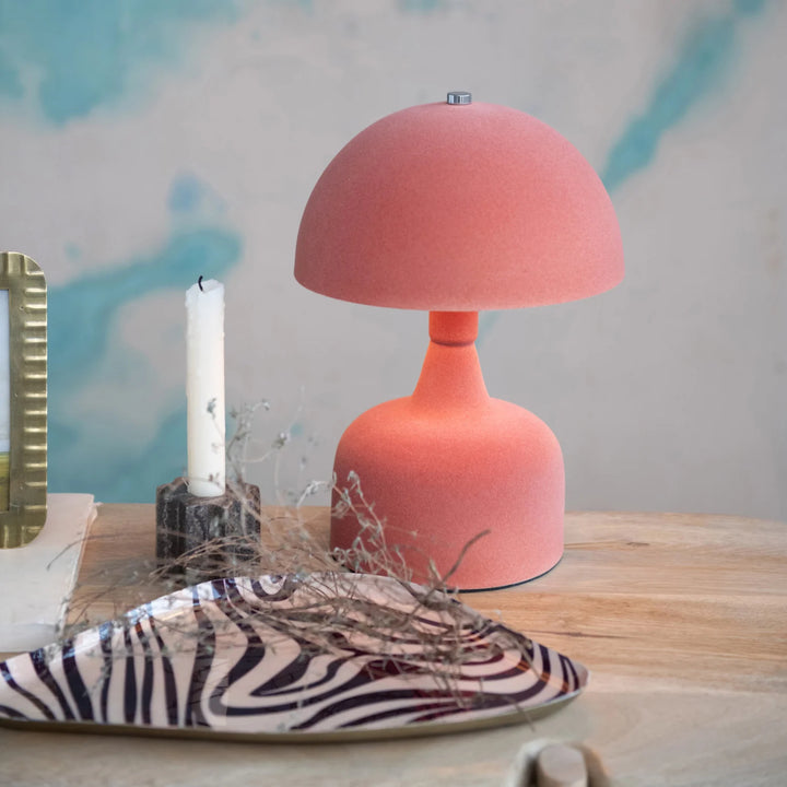 Flocked Table Lamp