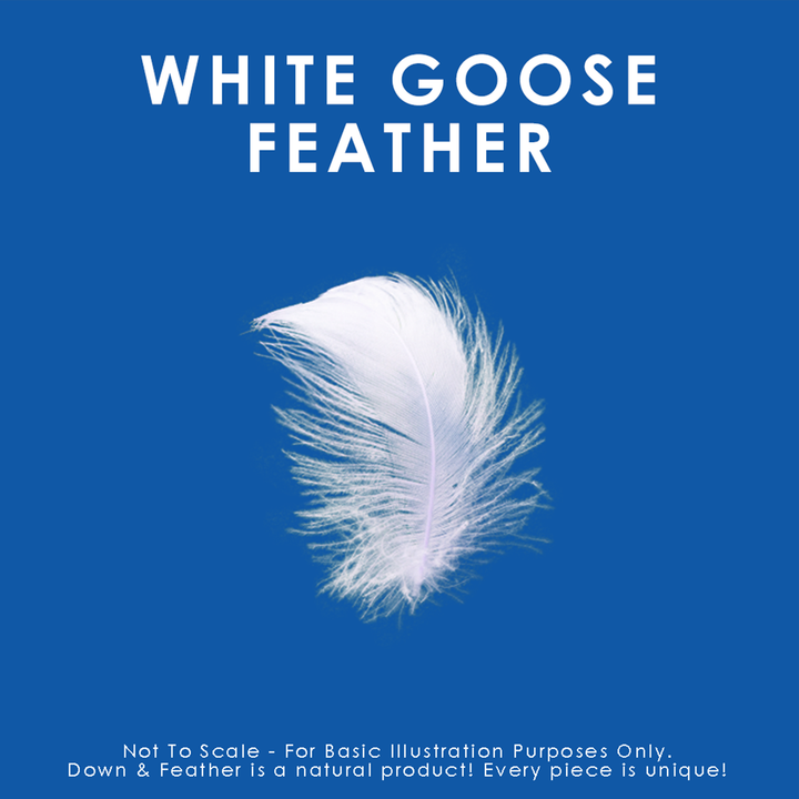 Quilted White Goose Feather Pillow