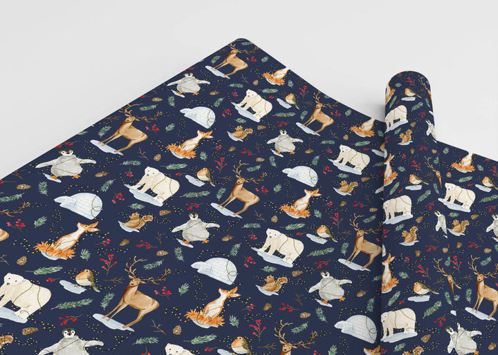 Festive Animals Christmas Gift Wrap