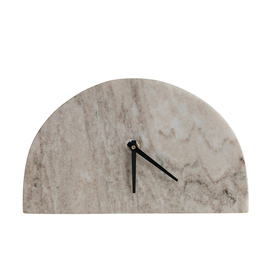 Half Circle Marble Mantel Clock