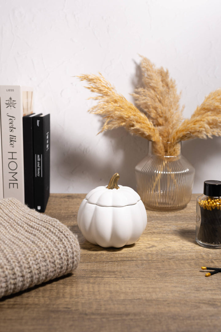 PUMPKIN CERAMIC CANDLE