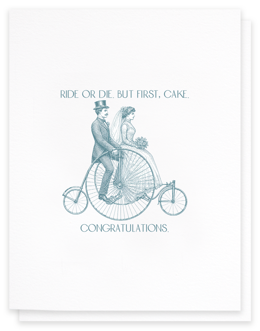 But First Cake, Wedding Greeting Card