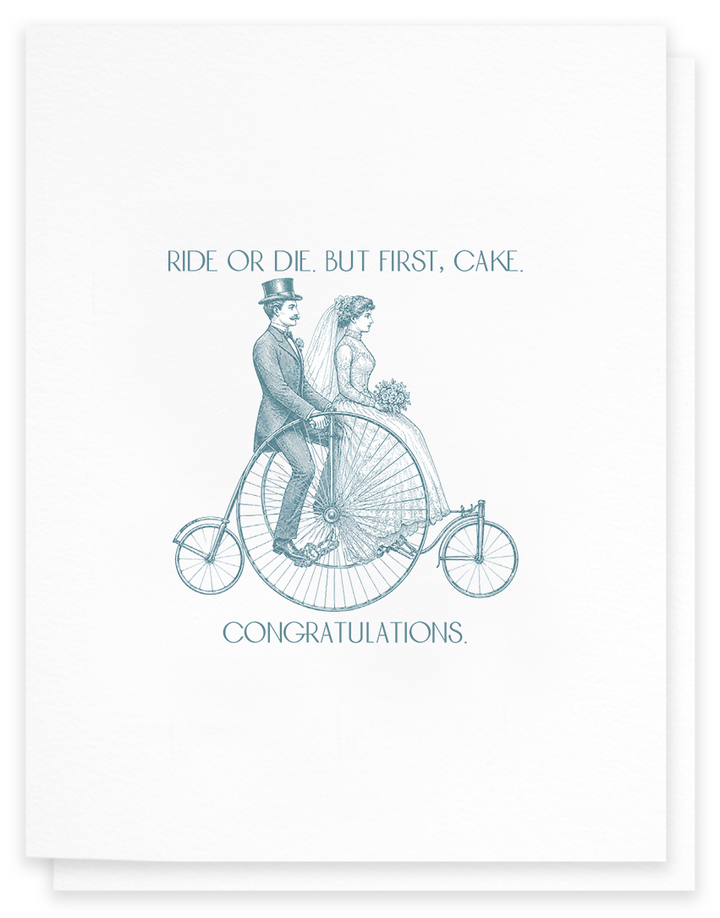 But First Cake, Wedding Greeting Card