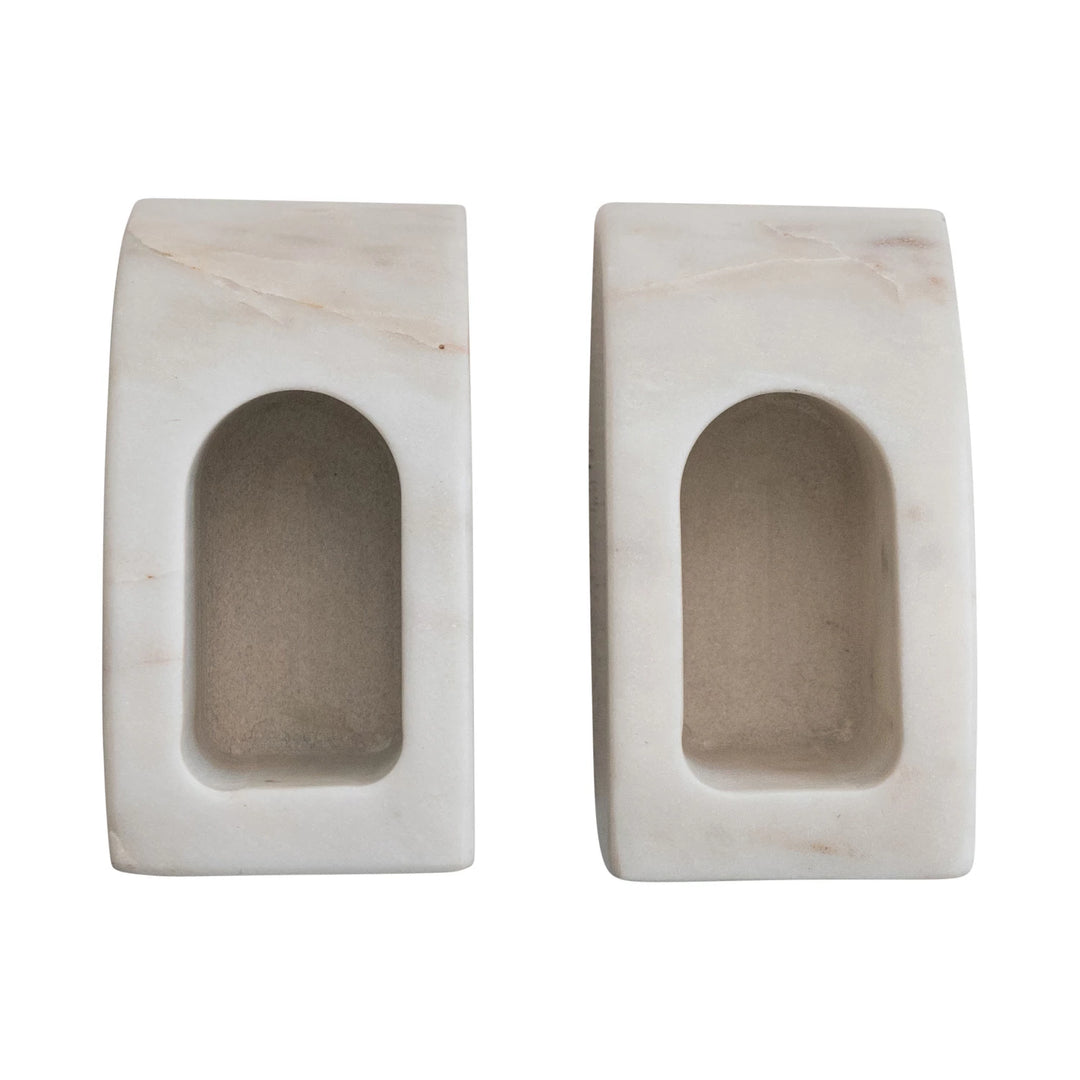Marble Bookends with Vase