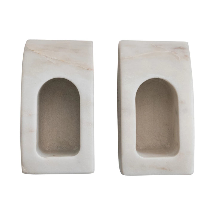 Marble Bookends with Vase