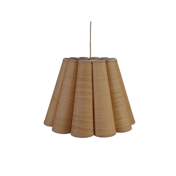 Raffia Scalloped Pendant