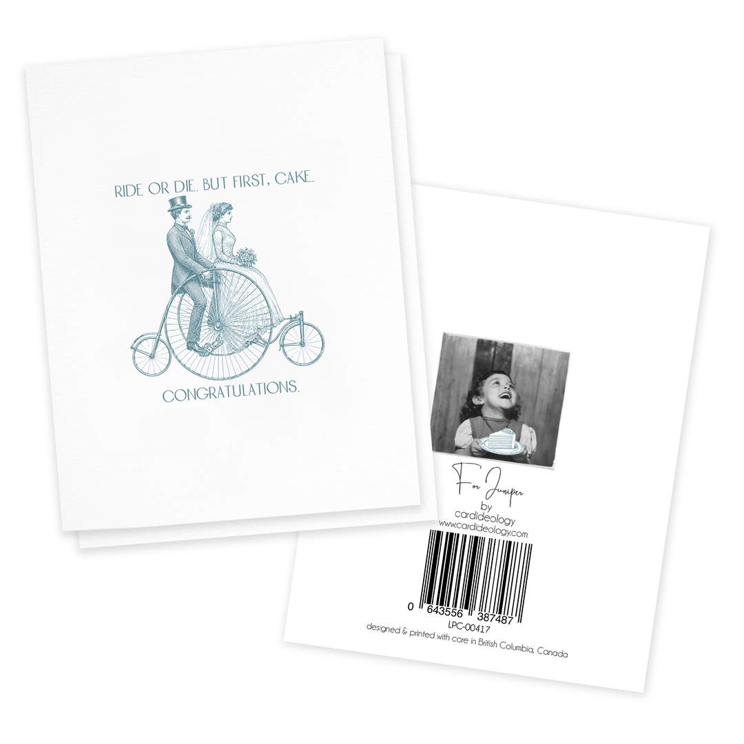 But First Cake, Wedding Greeting Card