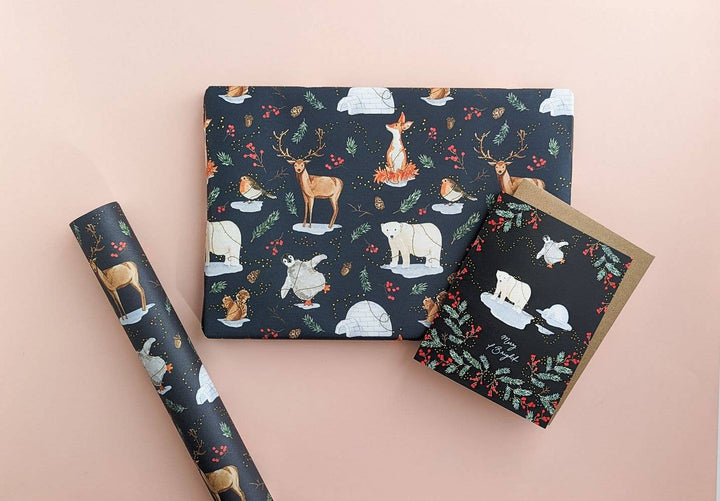 Festive Animals Christmas Gift Wrap