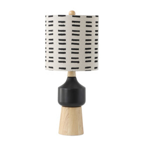 Ceramic and Wood Table Lamp