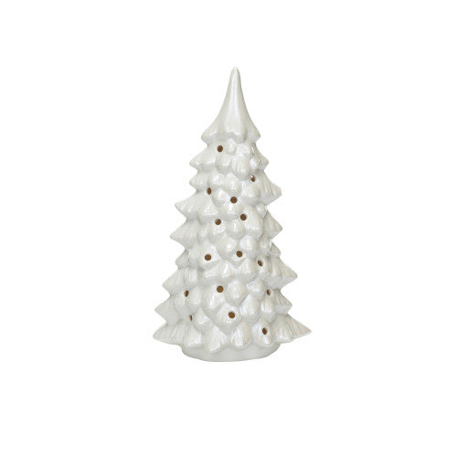 Stoneware LED Tree w/ Cut-Outs